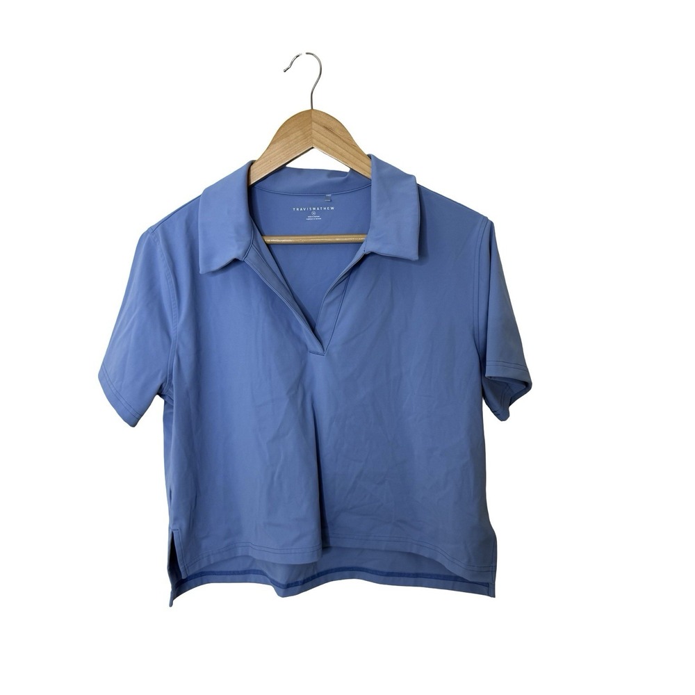 Women's Travis Mathew Deco Crop Short Sleeve Golf Polo Shirt sz M